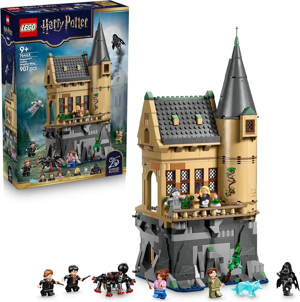 LEGO Harry Potter Schloss Hogwarts: Krankenflügel - DIY Set mit 7 Minifiguren - Modellbau mit Hermine und Ron Figuren - Kreatives Geschenk für Mädchen, Jungen und Fans ab 9 Jahren - 76463
