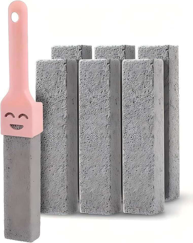 6 Pack Pumice Stone for Cleaning,Scouring Stick with Handle