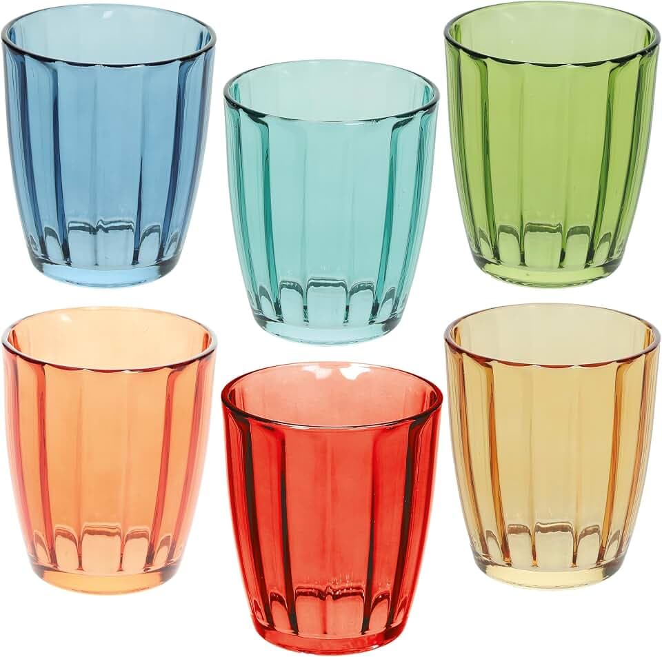 Tognana Siviglia, Set mit 6 Gläsern à 310 ml, Glas, mehrfarbig