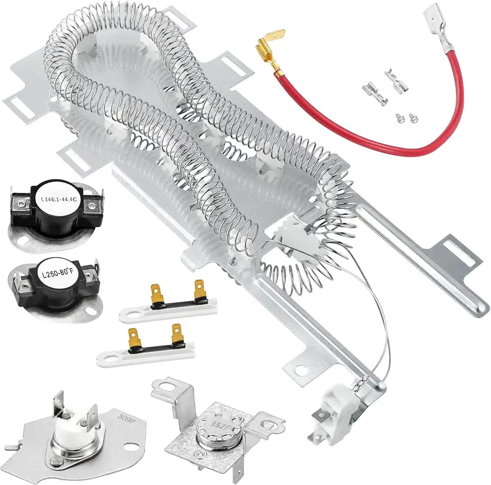 WP8544771 8544771 Dryer Heating Element fit for Maytag-bravos XL Dryer,fit for Whirlpool Duet&Kenmore Elite HE4/HE5 Electric Dryer Heating Element Kit with 3392519 279973 279816 by prime&swift