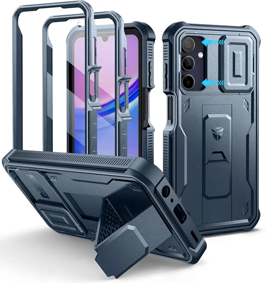 Dexnor for Samsung Galaxy A15 5G Phone Case with Slide Camera Cover