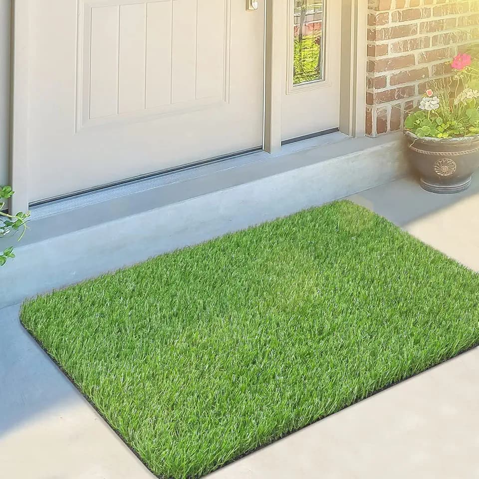 Artificial Grass Door Mat, Fake Grass Rug for Entrance, Dog, 24" x 36"
