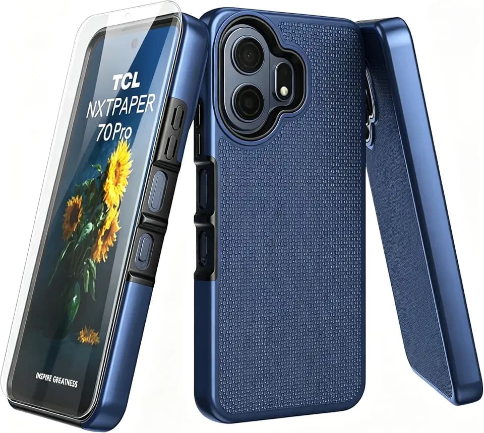 for TCL NXTPAPER 70 Pro 5G Phone Case with Screen Protector Blue