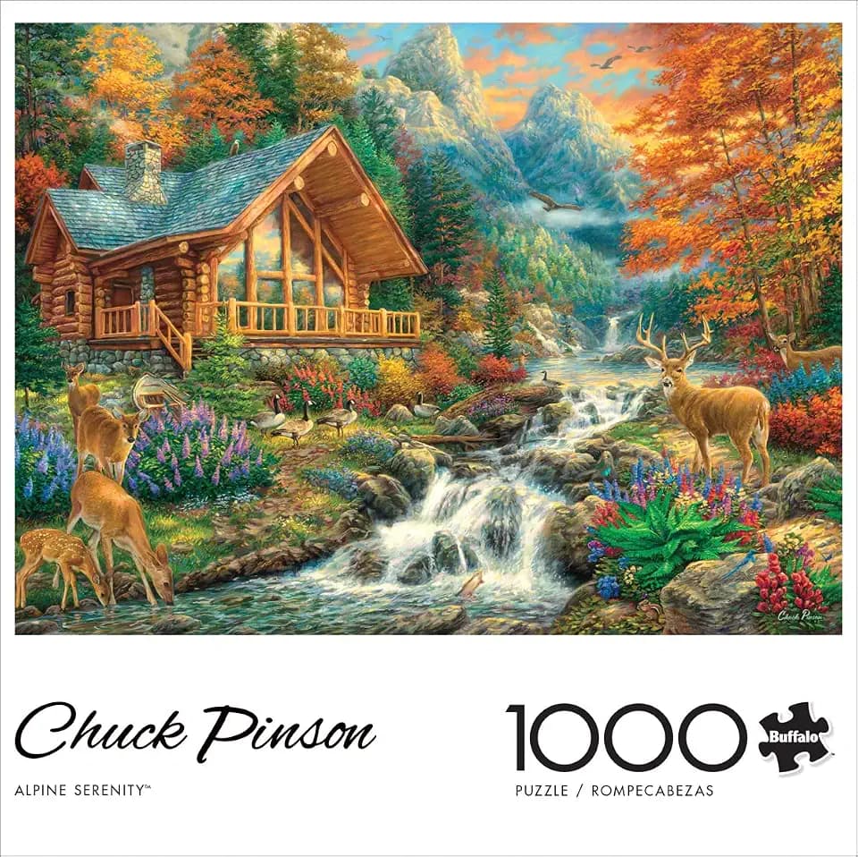 Buffalo Games Chuck Pinson, Alpine Serenity, 1000 Piece Puzzle for Adults