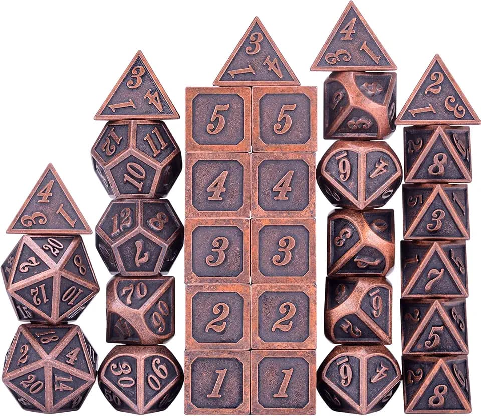 Extended Metal Dice RPG Set