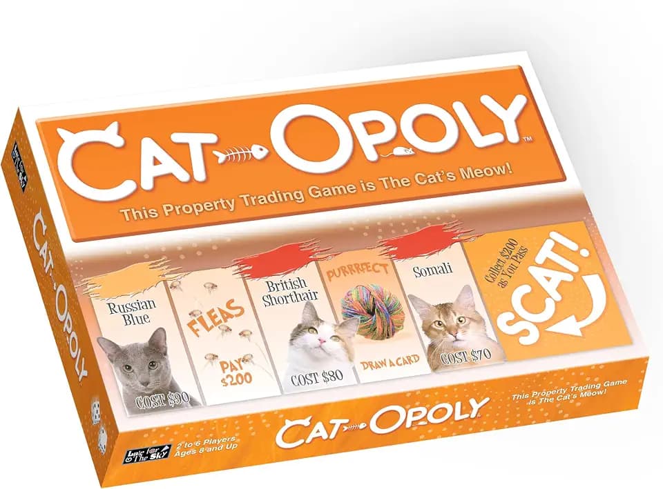 Late for the Sky Cat-Opoly Board Game, Family Property Trading