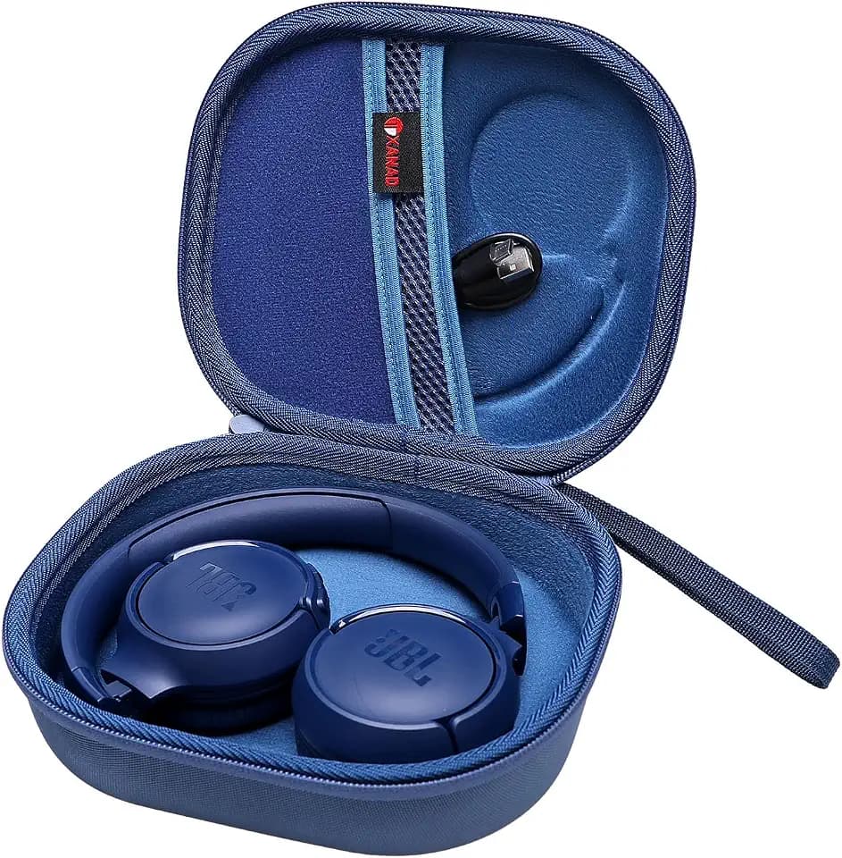 XANAD Hard Case for JBL Tune 510BT / 520BT / 660NC / 670NC / 570BT / 500BT / Live 460NC / T450BT Headphone, for JBL Junior JR 320 / 320BT / 470NC / 460 NC Kids Headphones, Blue