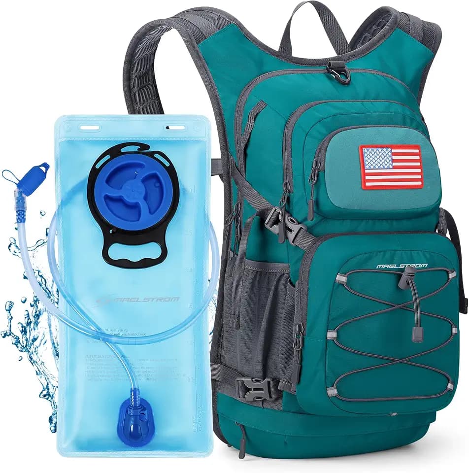 Maelstrom Lightweight Hydration Hiking Backpack with 2L/3L Water Bladder
