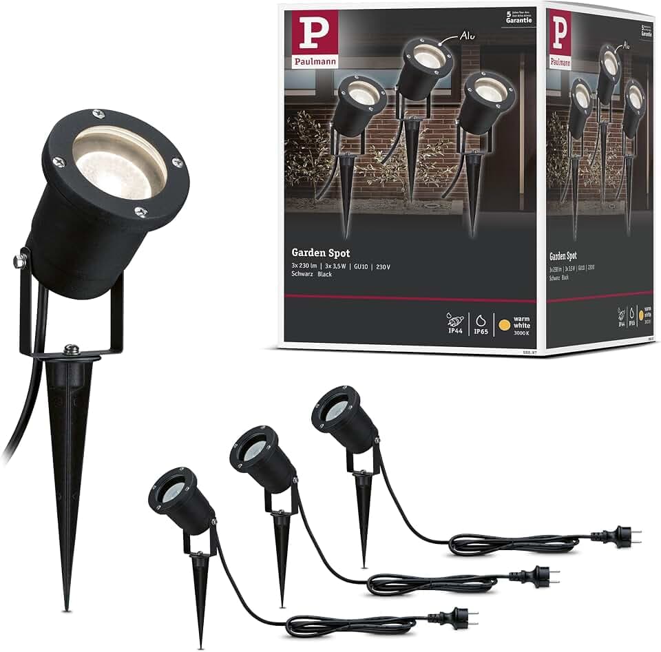 Paulmann 988.97 Special Line Garden 3er-Set Spotlight IP44 GU10 Warmweiß 3x3,5W 98897 LED Aussenbele