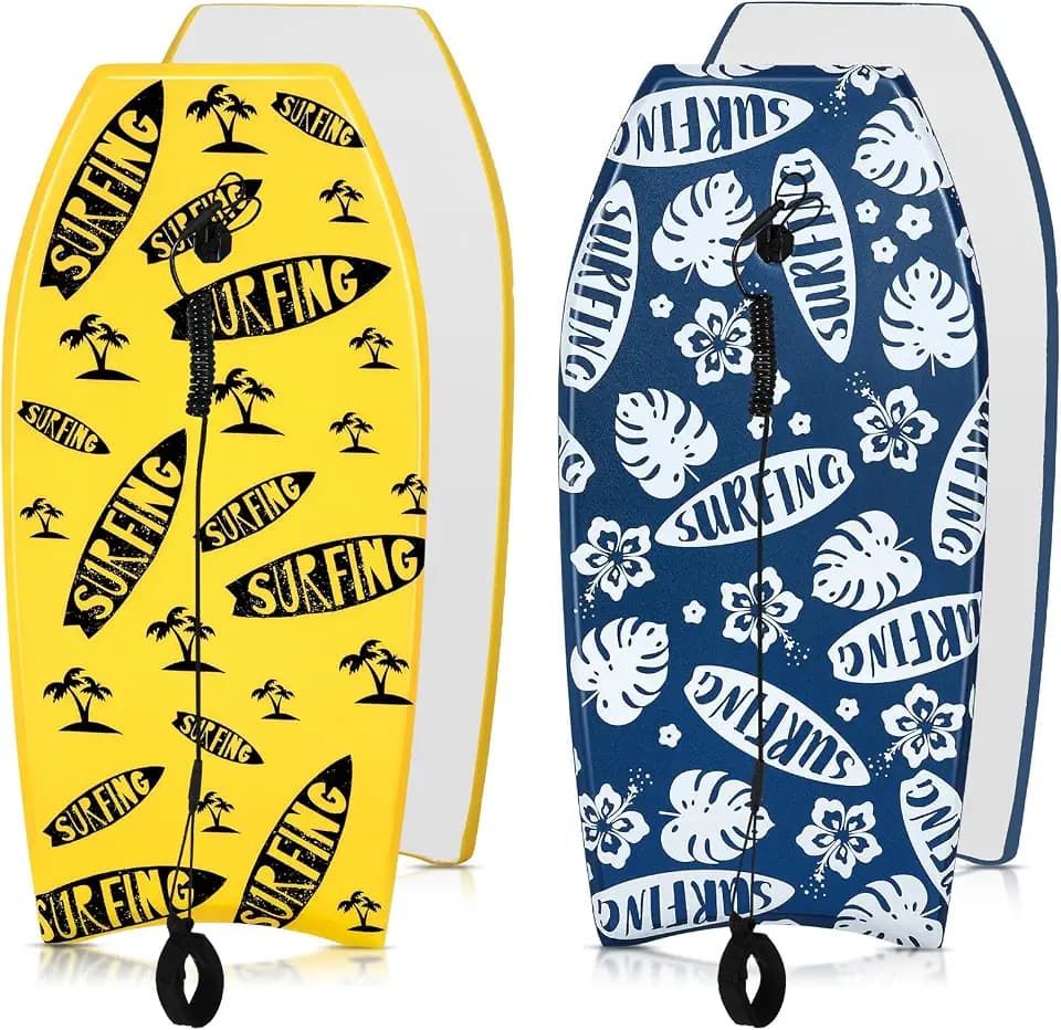 Blueweenly 2 Pcs Body Boards with Wrist Leash for Beach