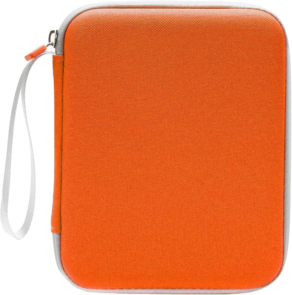 Hüllenhalter für Yoto Karte, 80 Taschen, 10 Seiten, Aufbewahrungsordner, Organizer, Ordner, Album mit Reißverschluss für Player Mini Audiokarten (Orange)