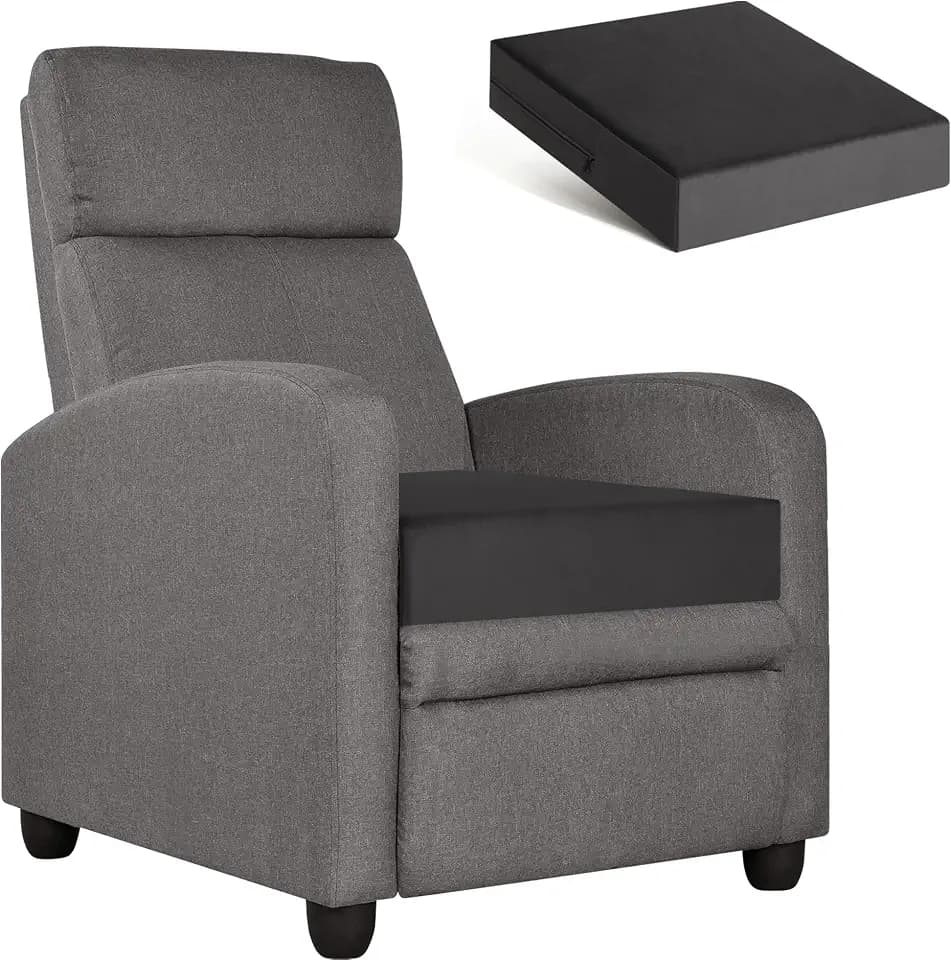 Sitzkissen für Sessel, Sofa, Liegestuhl, Memory-Schaum, Sitzkissen für ältere Menschen, Erwachsene, 50 x 50 x 12,7 cm, Dunkelgrau