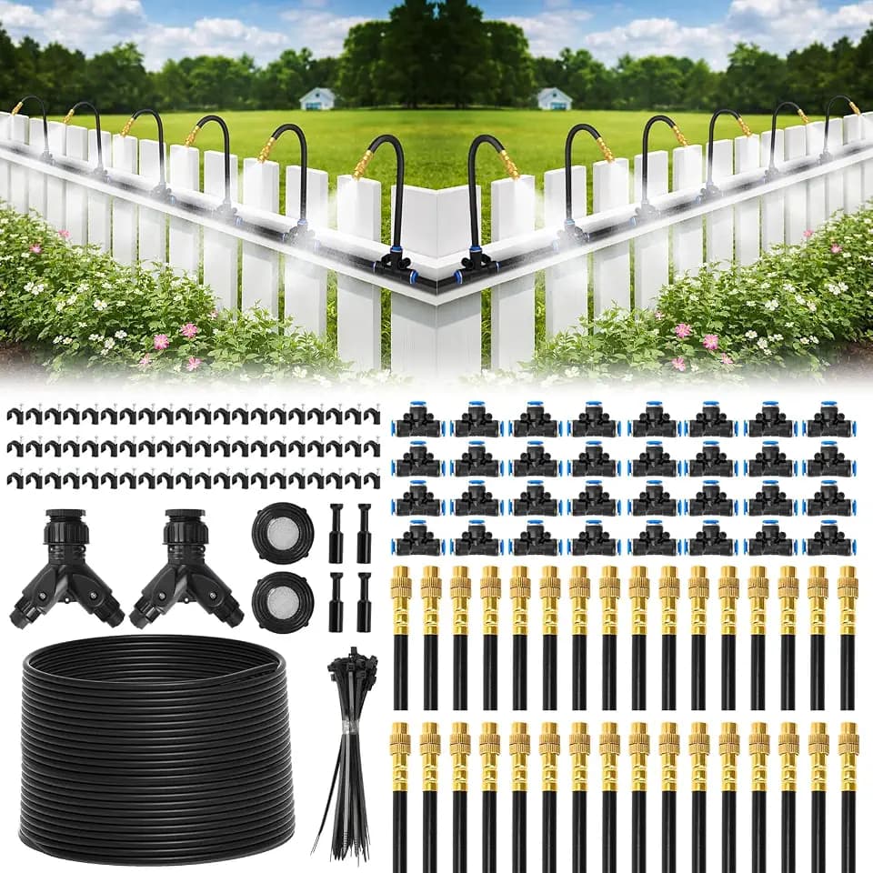 Bluepro 200FT Drip Irrigation System with 360° Adjustable Copper Nozzles