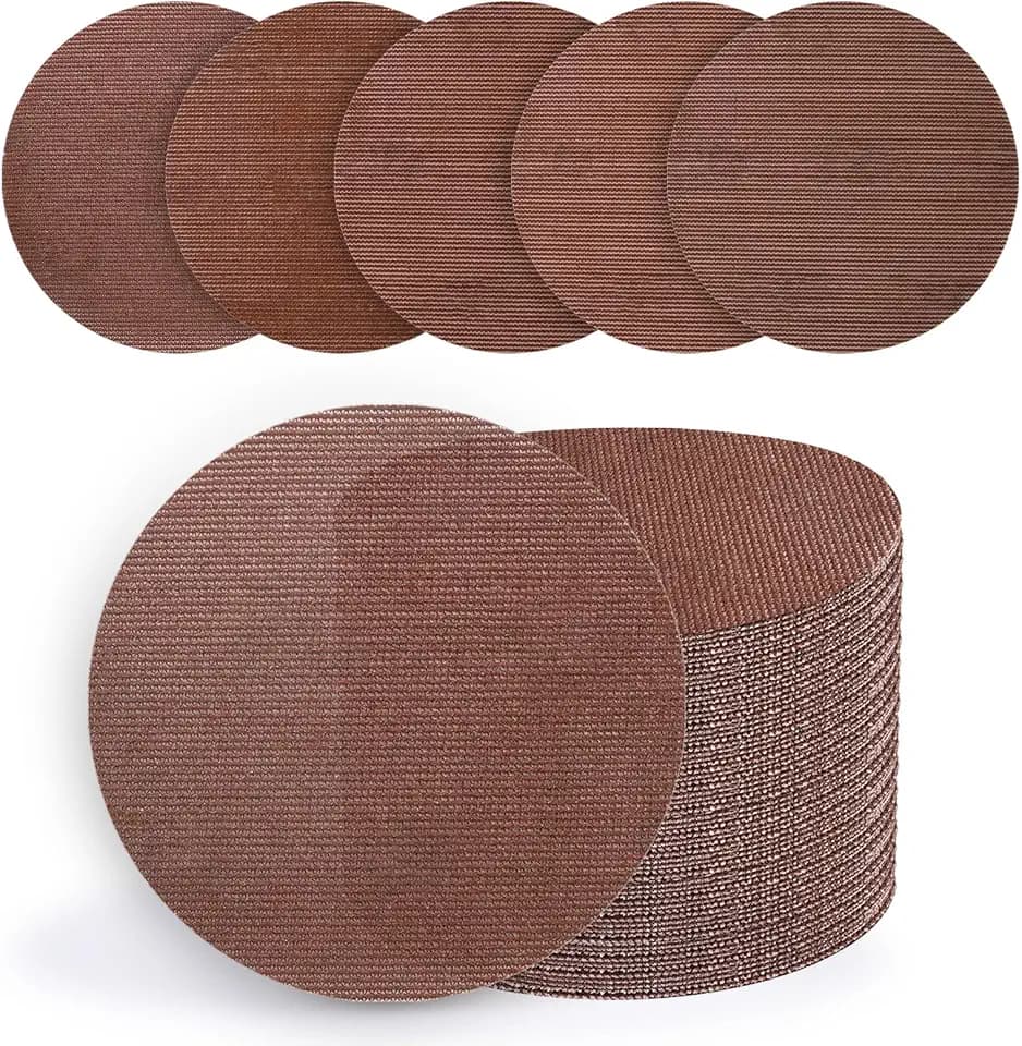 50 Pcs 5 Inch Mesh Sanding Disc Assortment for Random Orbital Sander