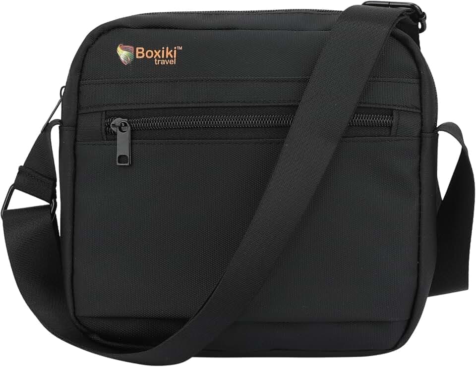 RFID Anti-Theft Crossbody Sling Bag for Men and Women, Lightweight 900D Water-Resistant Travel Shoulder Bag with Hidden Zippers, Multi-Pocket Messenger Purse for Passport, Phone, Wallet, Daily Commute