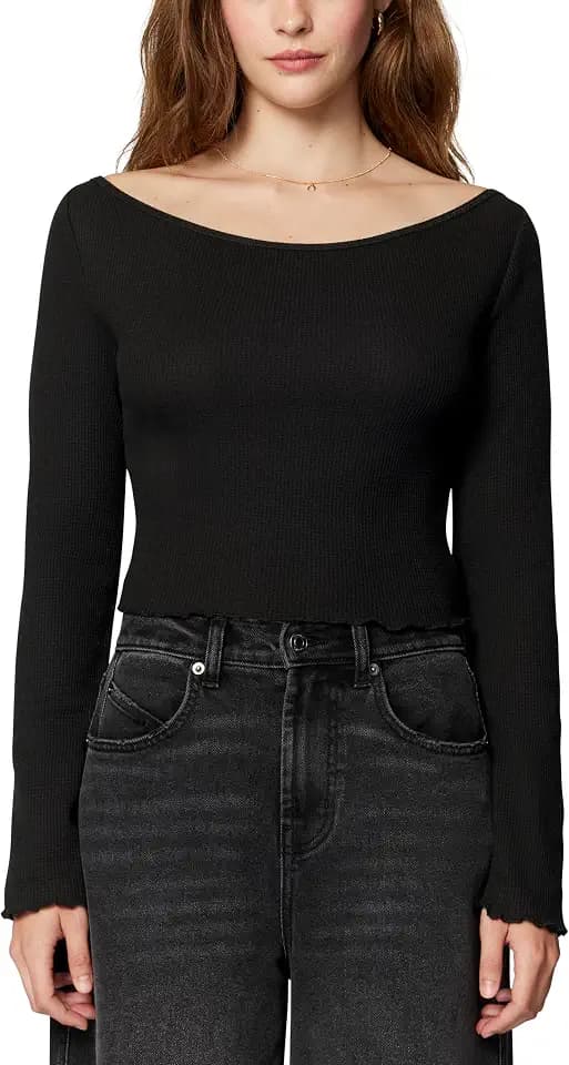 Florence by Mills Women's Micro Thermal Off-The-Shoulder Top