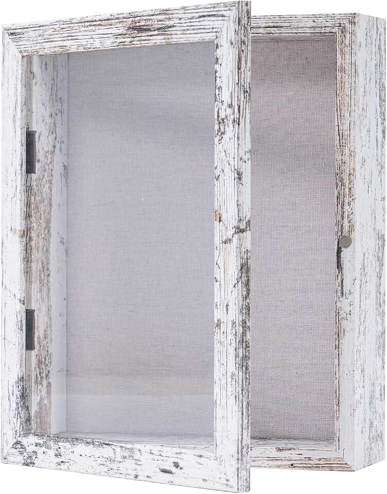 Muzilife Holz 3D Bilderrahmen zum Befüllen mit Öffnung 28x35cm