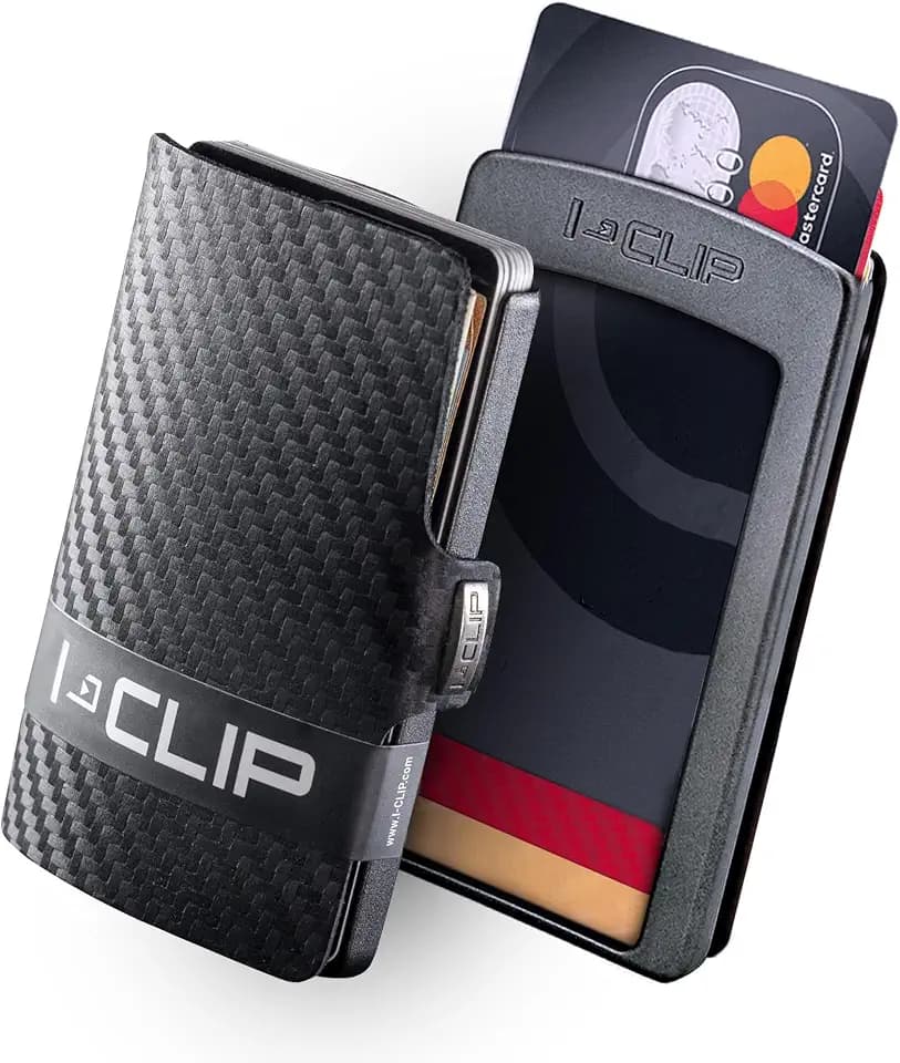 I-CLIP Original Herren Geldbörse - Slim Wallet mit Geldklammer