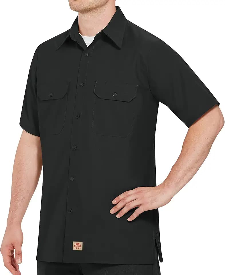 Red Kap Men's Performance Tech 2 Piece Lined Collar Shirt