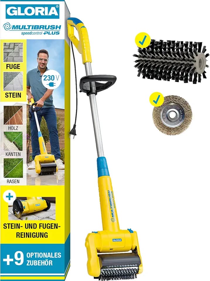 GLORIA MultiBrush speedcontrol PLUS | Elektrische Reinigungsbürste 230V