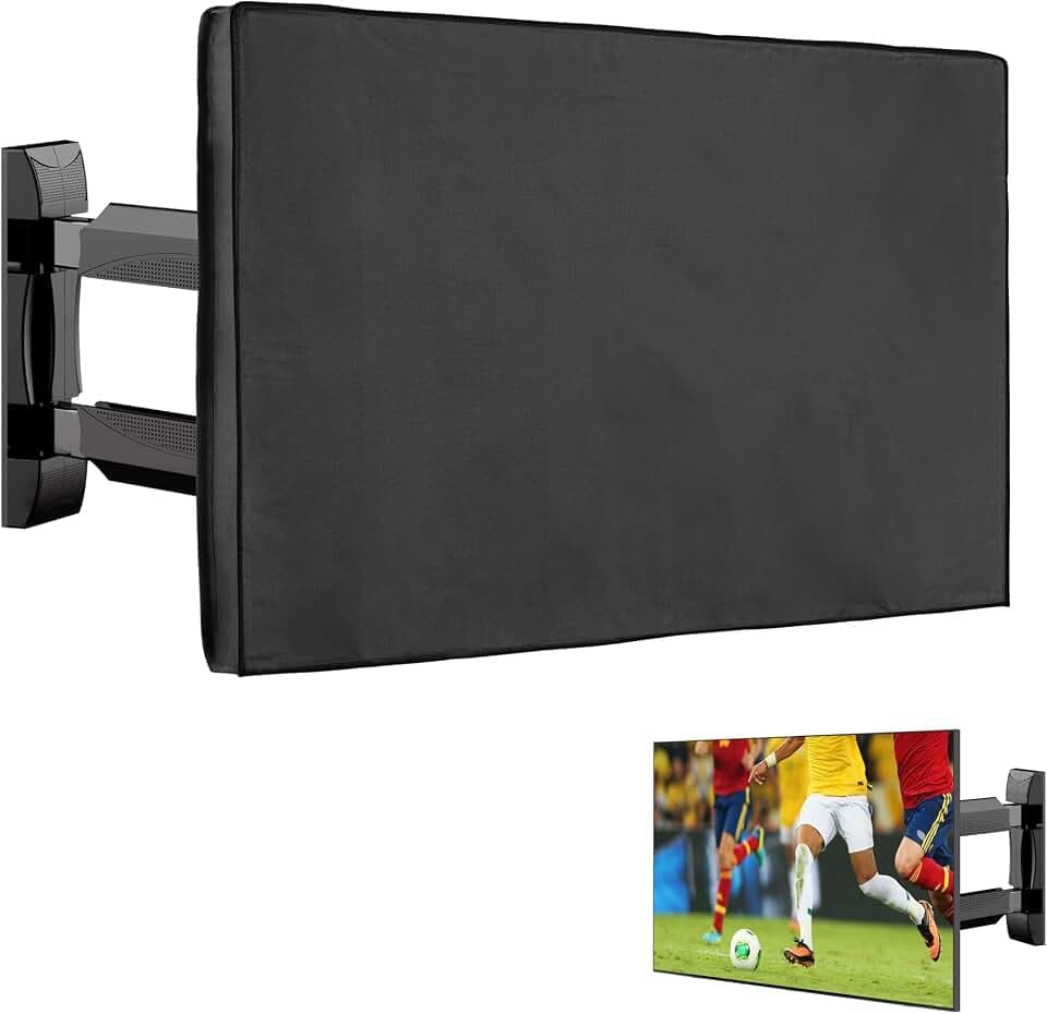 kwmobile 49-50" TV Abdeckung Outdoor - Fernsehabdeckung - Fernseher Hülle Bildschirmschutz Schutzhülle - Schwarz