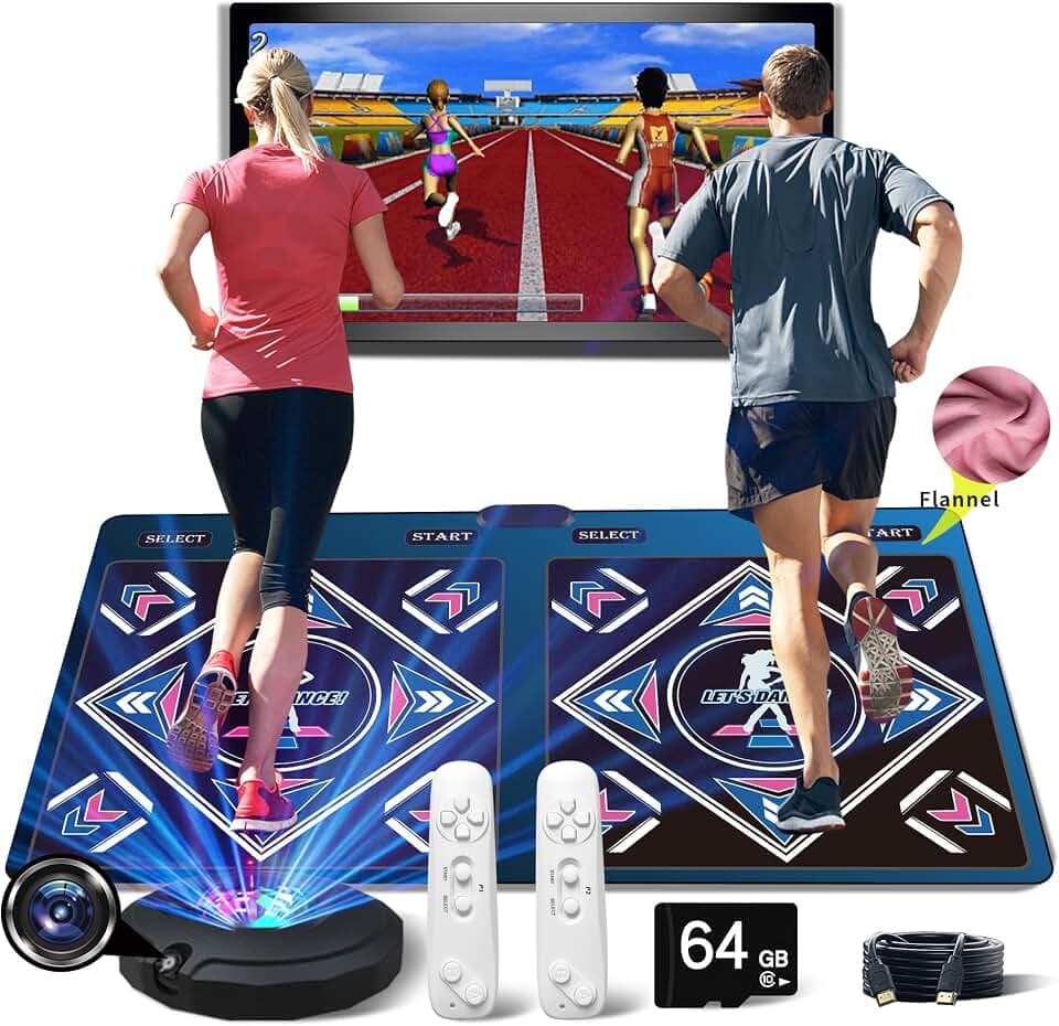 HDMI Dance Mat with Camera,64GB,1000Games,650 Songs,81 Music Videos,Flannel