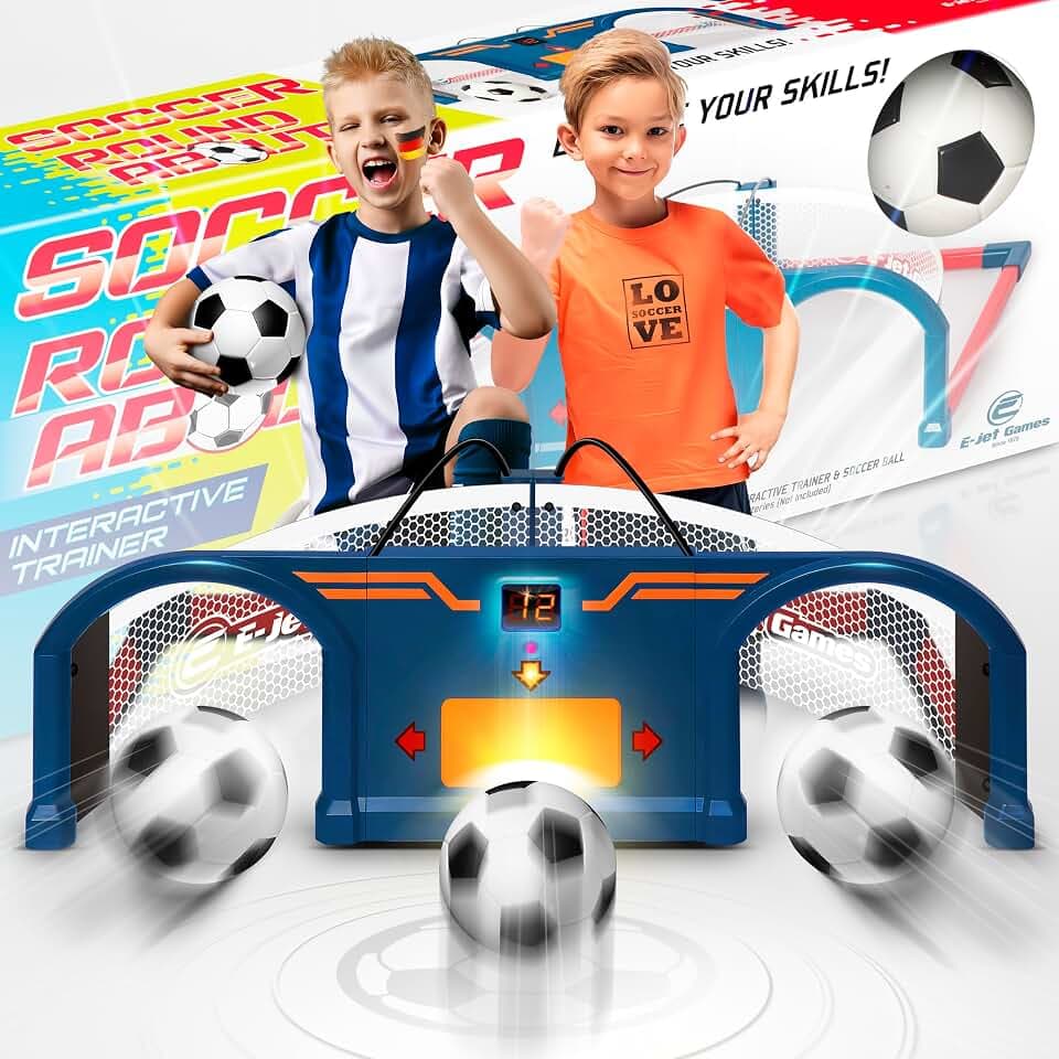 E-Jet Soccer Roundabout | Fußball Spielzeugset für Kinder, Indoor Spielzeug, Geburtstag Ostern Geschenke für Jungen Mädchen ab 6 7 8 9 10 Jahre