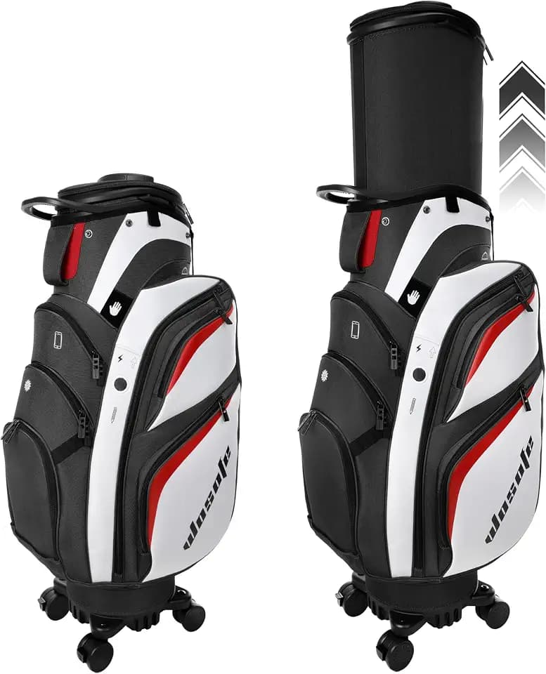 wosofe Rolling Golf Travel Bag with Wheels, Retractable Hard Top 6-Way