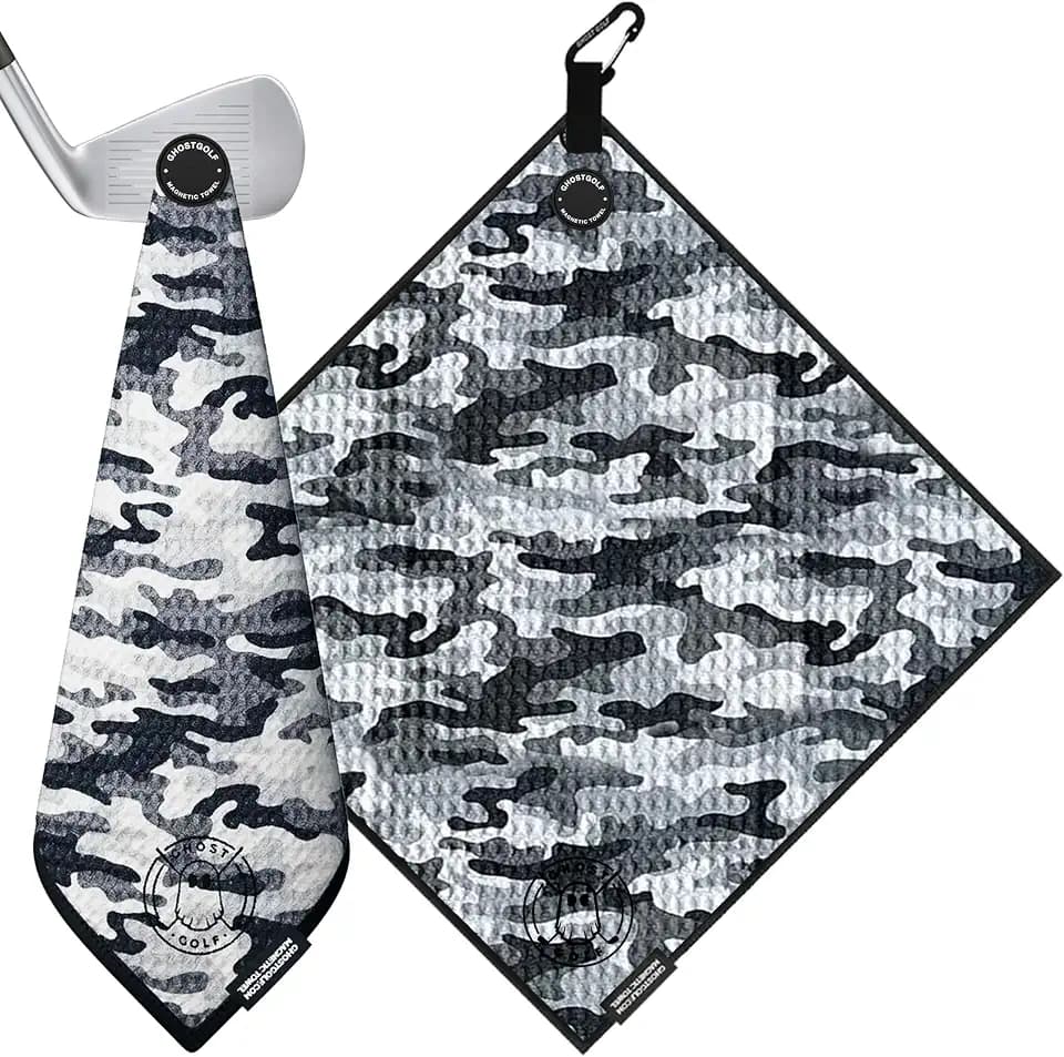 Ghost Golf Magnetic Towel, Greenside, Ultra-Absorbent Microfiber Golf Towel