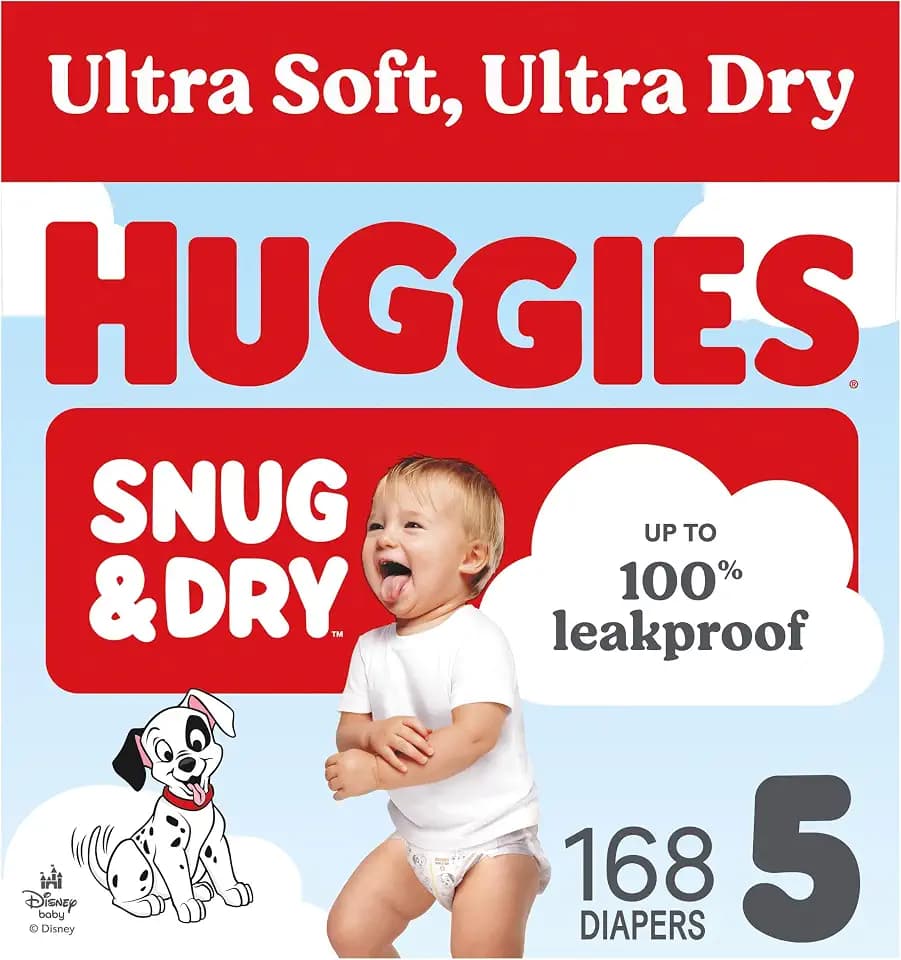 Huggies Snug & Dry Diapers Size 5, 168 Count