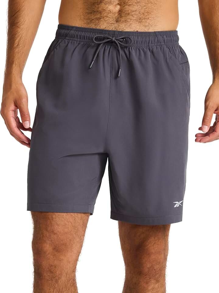 Reebok Men's Mesh Glider Running 7” Short, Standard Fit, Lightweight Breathable Fabric