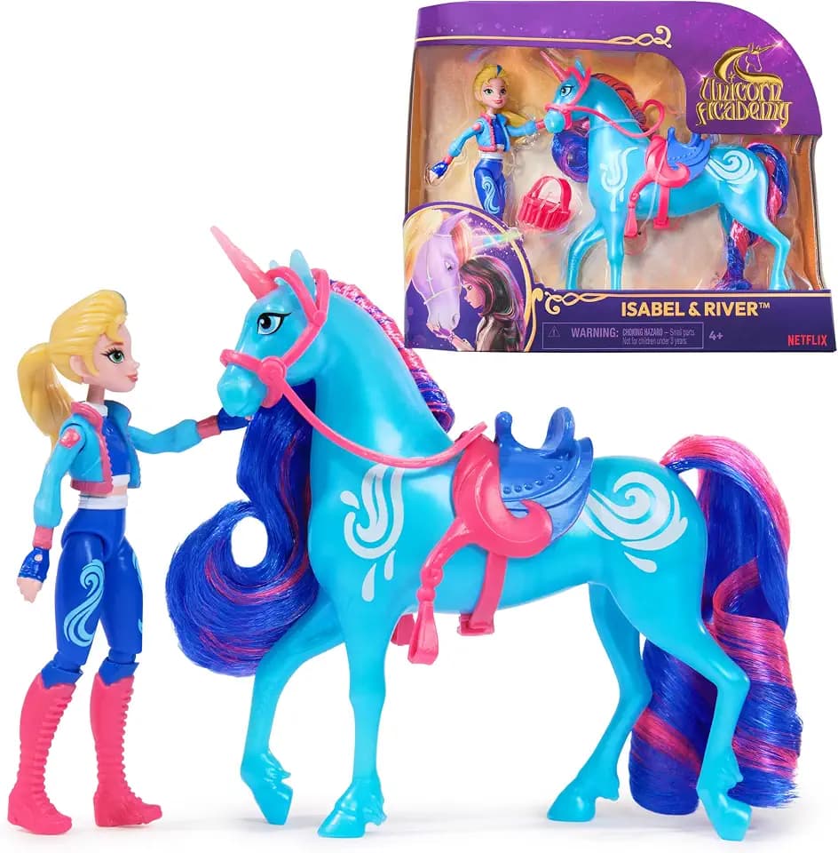 Unicorn Academy Isabel & River Set, Dolls & Unicorn Toys, Ages 4+