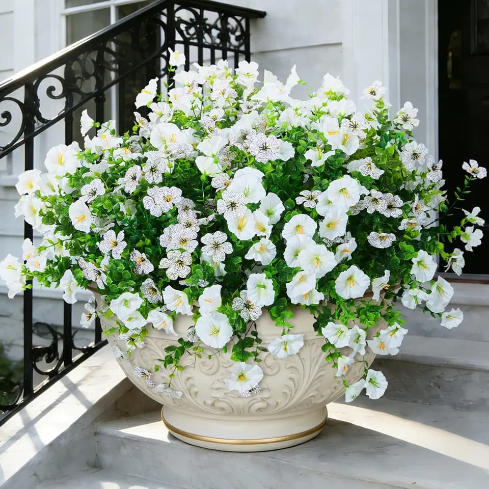 Hrobek Artificial Flowers for Outdoors Faux Plants for Outside Planter