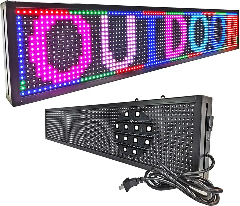 HS Programmable Scrolling Led sign Outdoor Digital Open Neon P10 39''x8''
