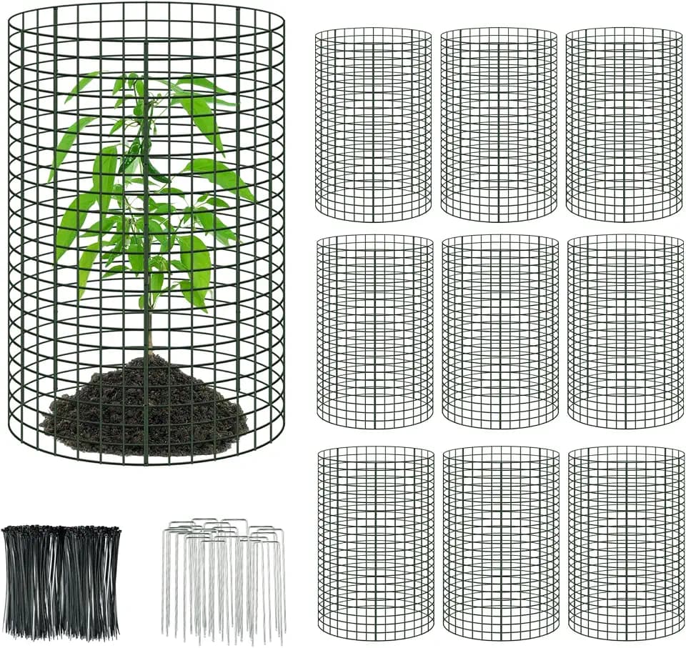 10Packs 24"x12"Plant Protectors from Animals,Plant Cages for Outdoor Plants