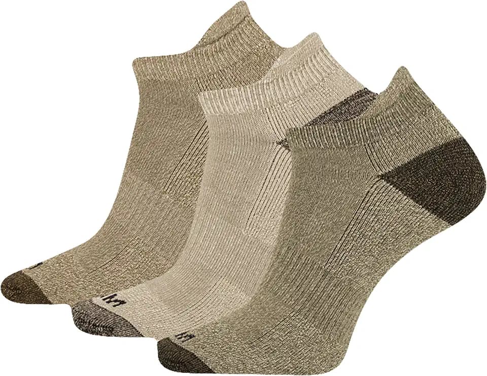 Merrell Unisex Adult Men's and Women's Wool Everyday Hiking Crew Socks - 3 & 6 Pairs - Cushioned Moisture Wicking