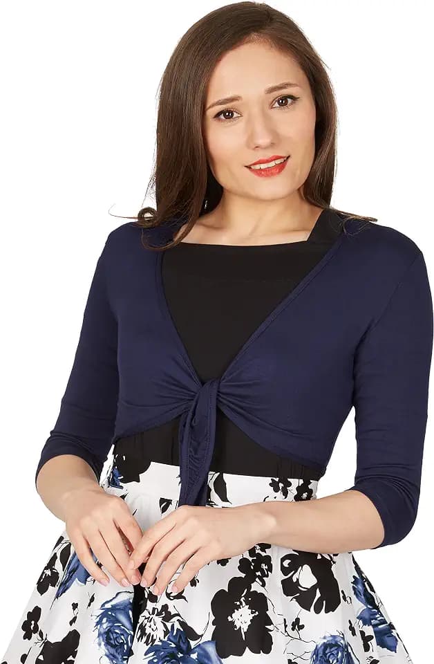 BlackButterfly Jersey Bolero Damen Bindeknoten