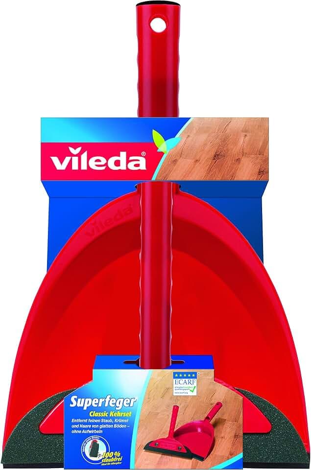 Vileda Superfeger Classic Besen Kehrset, Mikroschaum für Glatte Böden