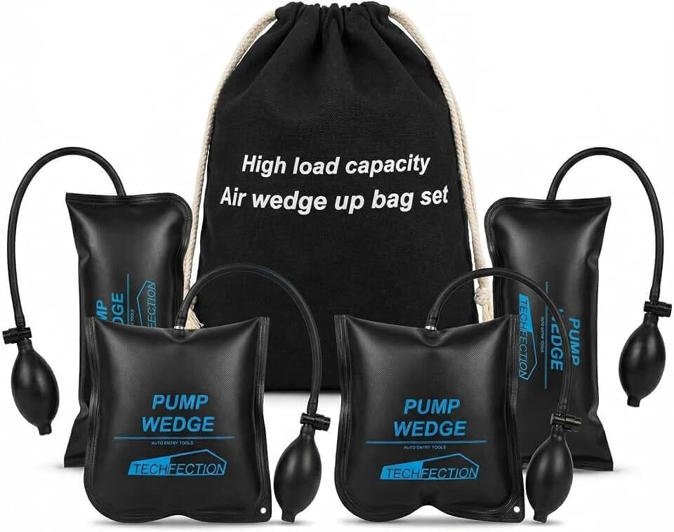 4 Stücke Montagekissen Air Wedge Pump Luftkissen Montage Spreizkissen Montagekissen Aufblasbar Hebekissen Luftkissenheber für Fenster Tür Möbel Großgeräte mit Aufbewahrungstasche