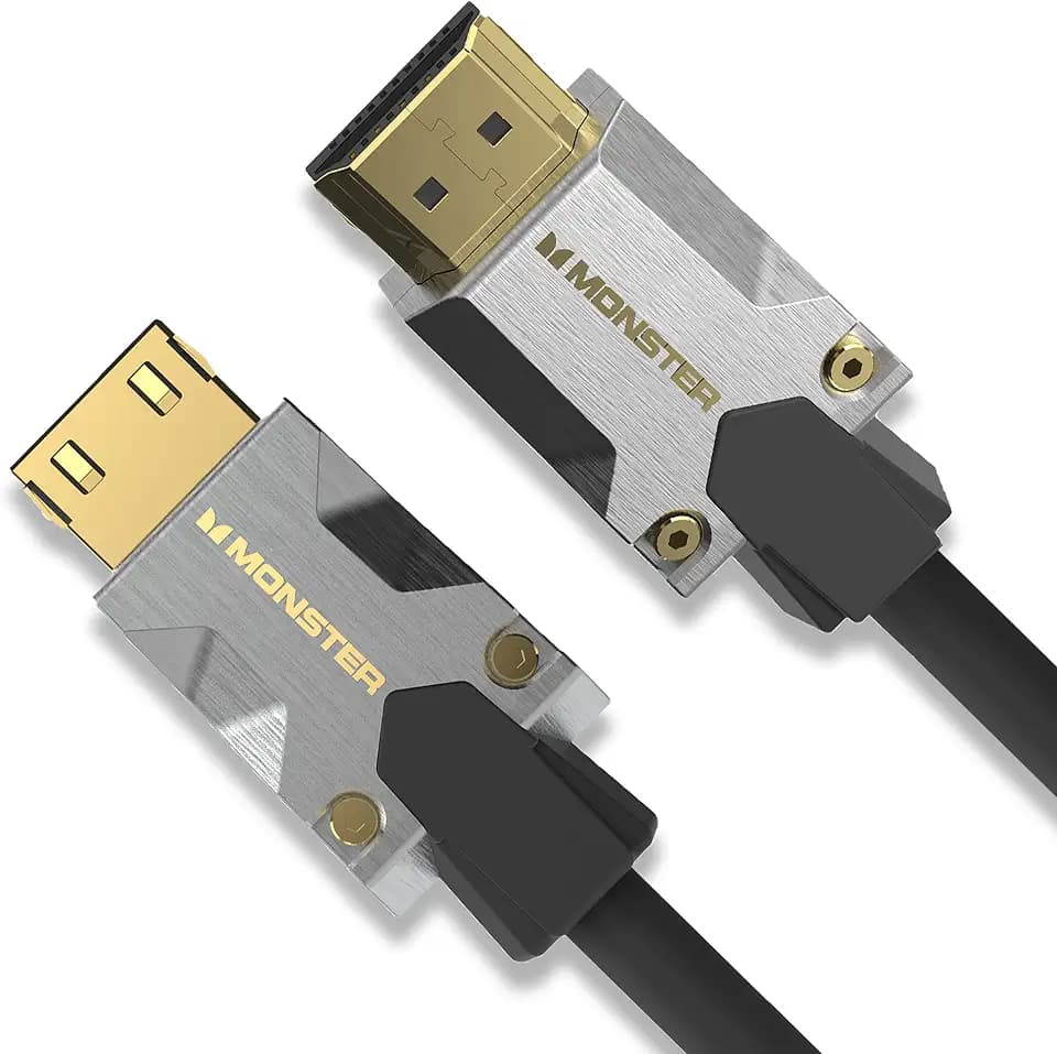 Monster M-Series Certified Premium HDMI Cable 2.0, High-Speed 22.5 Gbps, 4K UHD 60Hz, Triple-Layer Shielding, Duraflex Jacket, HDMI Cable for TV, Monitor, Gaming, PC, 9.8 ft