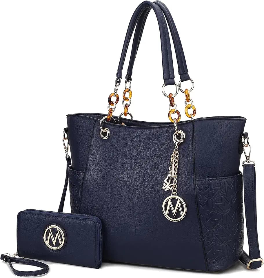 J’OMOR by Mia Tote Bag for Women, Handbag Set with Wallet Top-Handle Bag Vegan Leather Purse