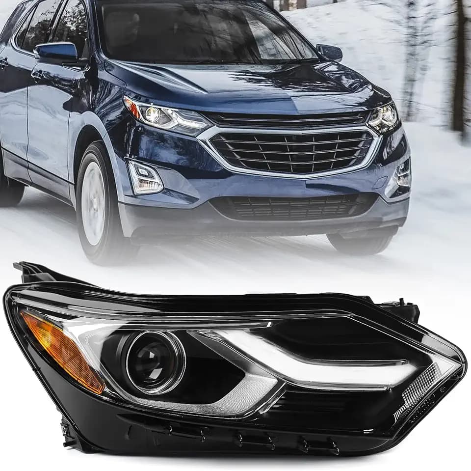FIONE Halogen Headlight Assembly for Chevy Equinox 2018 2019 2020 2021 RH