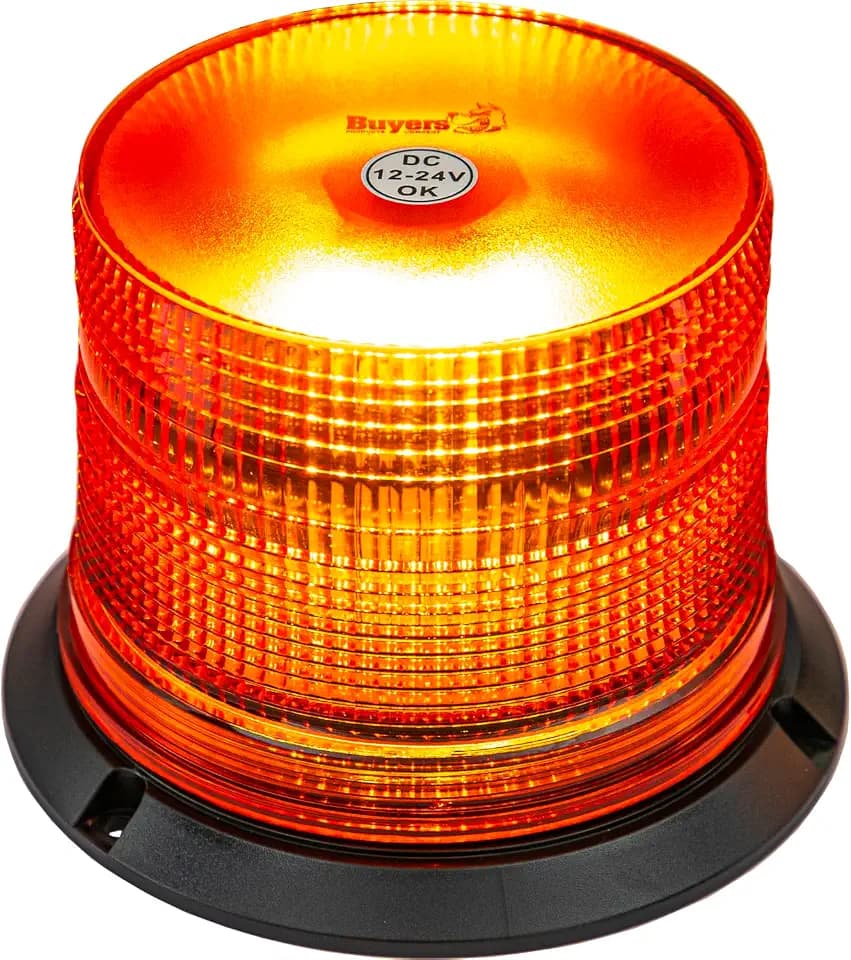Buyers Products SL647ALP 4.6 Inch LED Amber Beacon Light, Permanent Mount