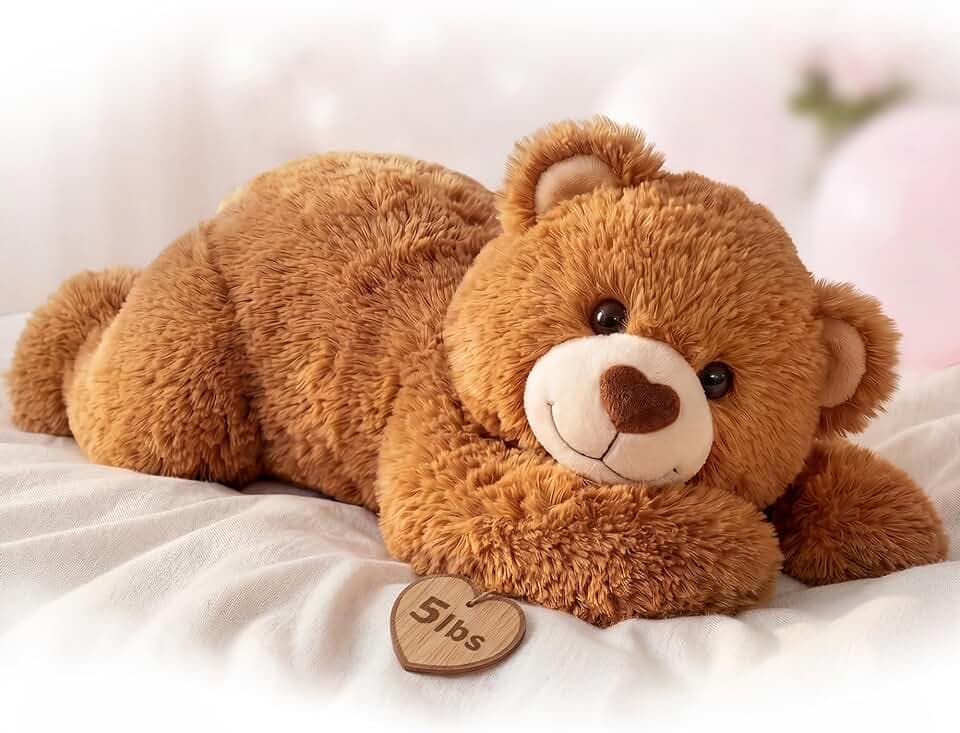 Mewaii 2,3 kg Braunbären Kuscheltier, Gewichtskuscheltiere für Erwachsene Kinder