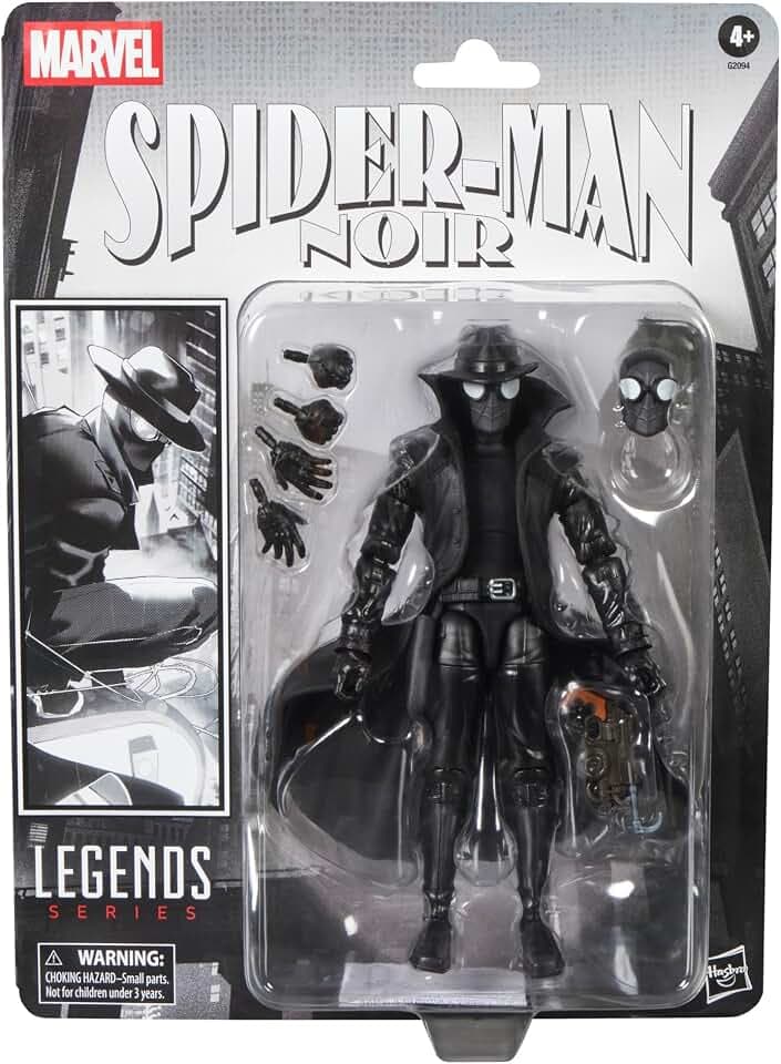 Marvel Legends Series Spider-Man Noir, Retro Cardback Spider-Man Comics Collectible 6-Inch Scale Action Figure (Amazon Exclusive)