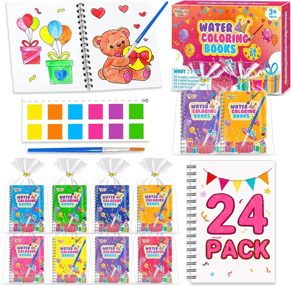24 Pack Water Coloring Books for Kids Birthday Party Favors