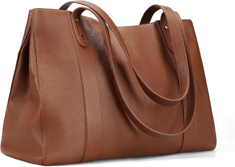 befen Echtleder-Tragetaschen für Damen, Laptop-Tragetasche, große Handtaschen für Damen mit 15,6 Zoll Laptopfach