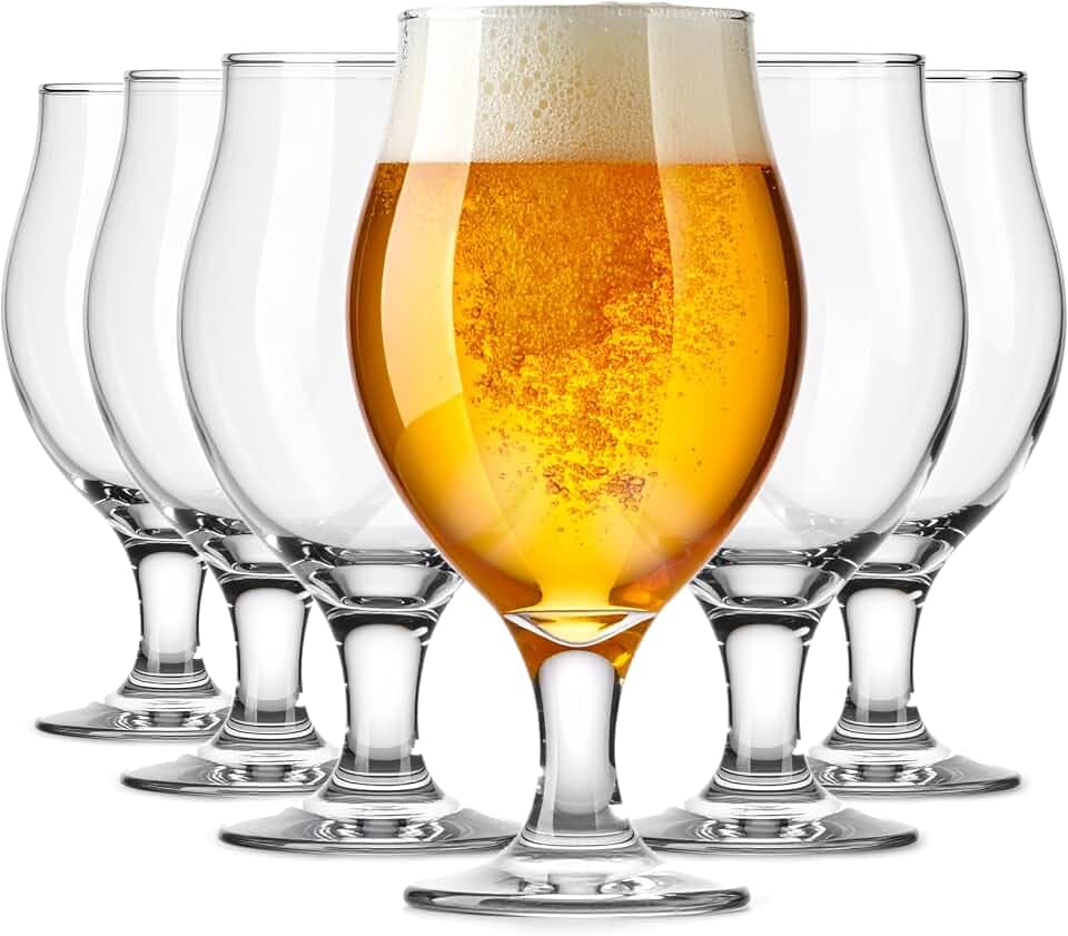 Glasmark KROSNO 1992 Biergläser Biertulpen Set 6 Stück 500 ml Pils Bierglas Stout Gläser Für Bier Cocktailgläser Spülmaschinengeeignet