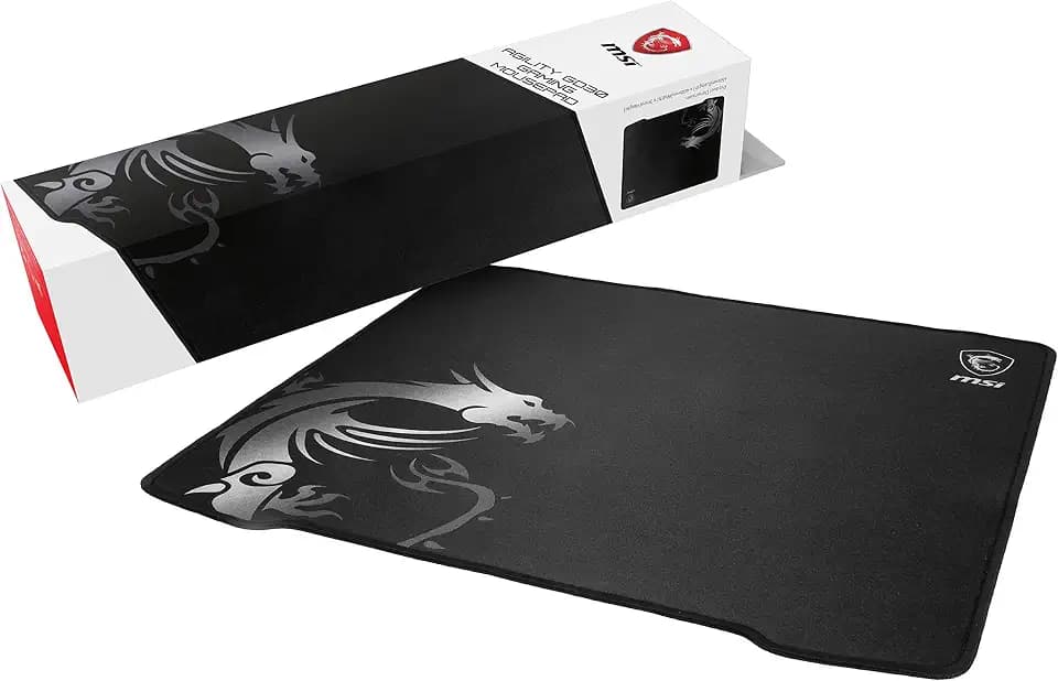 msi Ultra-Smooth Low-Friction Textile Surface Natural Rubber Base Extra Soft Comfortable Touch Anti-Slip Gaming Mouse Pad (Agility GD30)