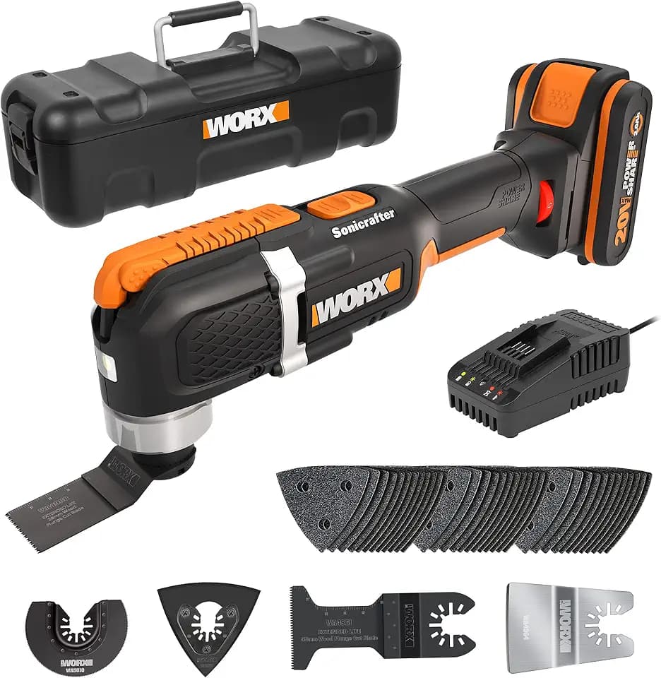 WORX WX696 Akku-Multifunktionswerkzeug 20V, inkl. 20V 2Ah Akku & Ladegerät